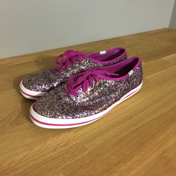 Kate Spade Glittery Keds Sz 8 - Picture 2 of 8